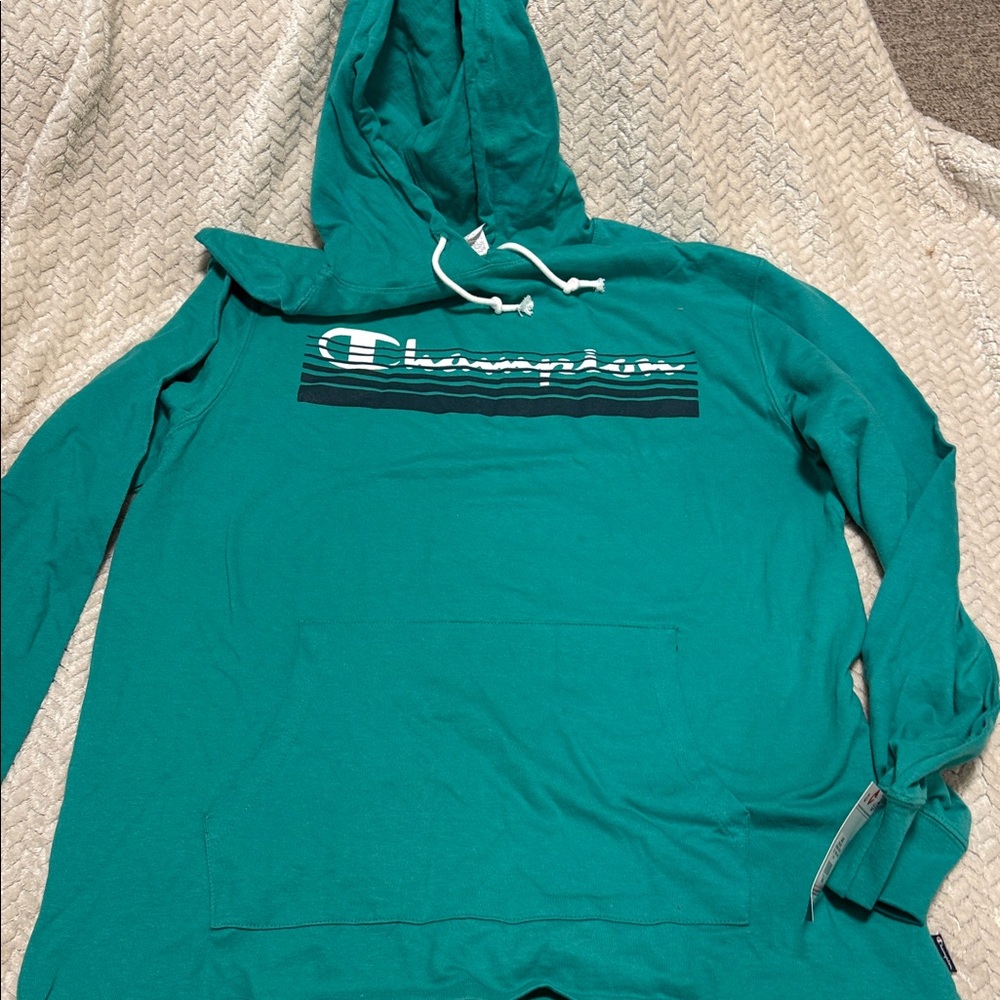 NWT men’s large Champion green Pullover Hoodie
